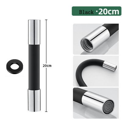 360° sukimasis 1/2 colio maišytuvo ilgintuvas Vonios kambario laisvo lenkimo reguliavimas Atsparus purslams universalus prailginimo vamzdžio adapterio priedų antgalis