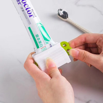 Мултифункционална тубичка за паста за зъби Изцеждаща преса Ръчна изстисквана паста за зъби С щипка за почистване на лице Изстисквачка Консумативи за баня