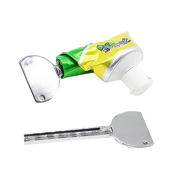 Гореща разпродажбаМетална изстисквачка за паста за зъби Дозатор за паста за зъби Тръба за изстискване на паста за зъби Изцеждаща тръба Ръчен валяк Инструмент Инструменти за баня
