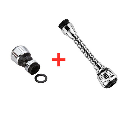2/1 бр. Барботер за кран, въртящ се на 360 кран, дюза, барботер, въртящ се водоспестяващ кран, аератор, дюза за кран, филтър, преобразувател