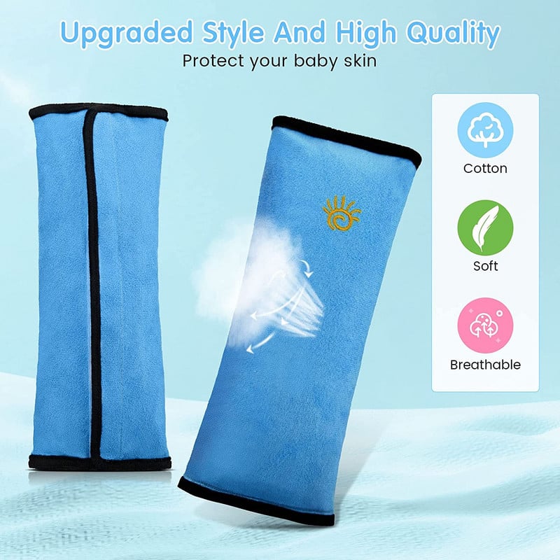 Бебешка възглавница Предпазен колан за кола Седалка Защита от сън Подложка за рамо Регулиране Възглавница за седалка на превозно средство за аксесоари за автомобили Abarth Аксесоари