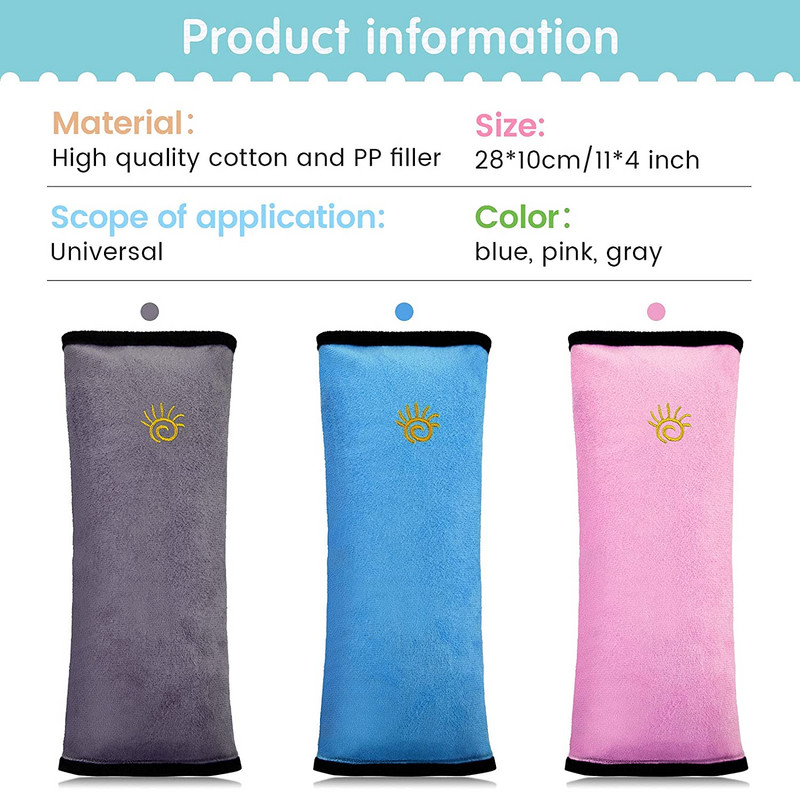 Бебешка възглавница Предпазен колан за кола Седалка Защита от сън Подложка за рамо Регулиране Възглавница за седалка на превозно средство за аксесоари за автомобили Abarth Аксесоари