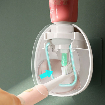 Монтиран на стена автоматичен дозатор за паста за зъби, изстисквачки, аксесоари за баня, държач за паста за зъби, поставка, дозатор, паста Dientes