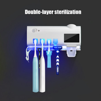 Автоматична слънчева енергия UV държач за четка за зъби Стерилизатор за четка за зъби Дозатор за паста за зъби Изстисквачки Аксесоари за баня