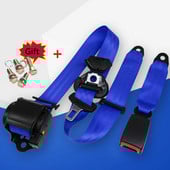 Κλείδωμα έκτακτης ανάγκης Ιμάντας ιμάντα ασφαλείας Κόκκινο μπλε Πτυσσόμενη ζώνη ασφαλείας αυτοκινήτου 3 σημείων με βίδες Ζώνη αγκαλιάς αυτόματη ζώνη ασφαλείας 26700N