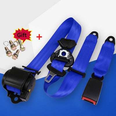 Κλείδωμα έκτακτης ανάγκης Ιμάντας ιμάντα ασφαλείας Κόκκινο μπλε Πτυσσόμενη ζώνη ασφαλείας αυτοκινήτου 3 σημείων με βίδες Ζώνη αγκαλιάς αυτόματη ζώνη ασφαλείας 26700N