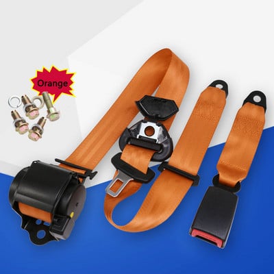 Κλείδωμα έκτακτης ανάγκης Ιμάντας ιμάντα ασφαλείας Κόκκινο μπλε Πτυσσόμενη ζώνη ασφαλείας αυτοκινήτου 3 σημείων με βίδες Ζώνη αγκαλιάς αυτόματη ζώνη ασφαλείας 26700N