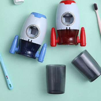 Creative Rocket Изстисквачка за паста за зъби Поставка за чаша Поставка за четки за зъби Детска преса Автоматичен дозатор за туба Сладки аксесоари за баня