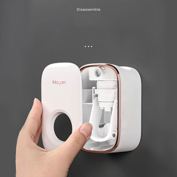 Монтиран на стена автоматичен дозатор за паста за зъби Изстисквачка за паста за зъби Преса Държач за паста за зъби Начало Иновативни аксесоари за баня