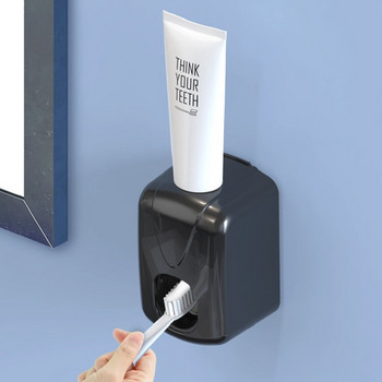 Punch Free Tooth Дозатор за паста за зъби Автоматичен държач за паста за зъби Пластмасов органайзер за съхранение Тръба навиваща се Аксесоари за баня