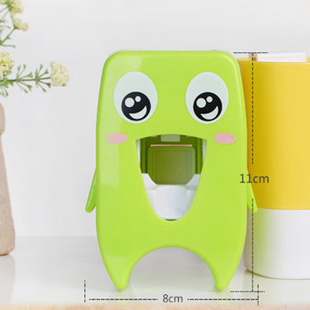 Автоматичен дозатор за паста за зъби за деца Монтиран на стена Пластмаса за изстискване на паста за зъби Спестяващ почистващ препарат Екструдер Аксесоари за баня