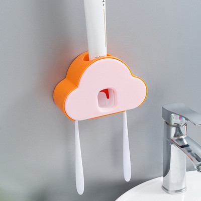 Cloud Shape Kids fogkrém-adagoló Automata műanyag kinyomó falra akasztó cső kinyomható fürdő koreai fogkrém tartó prés