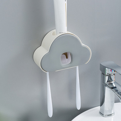 Cloud Shape Kids fogkrém-adagoló Automata műanyag kinyomó falra akasztó cső kinyomható fürdő koreai fogkrém tartó prés