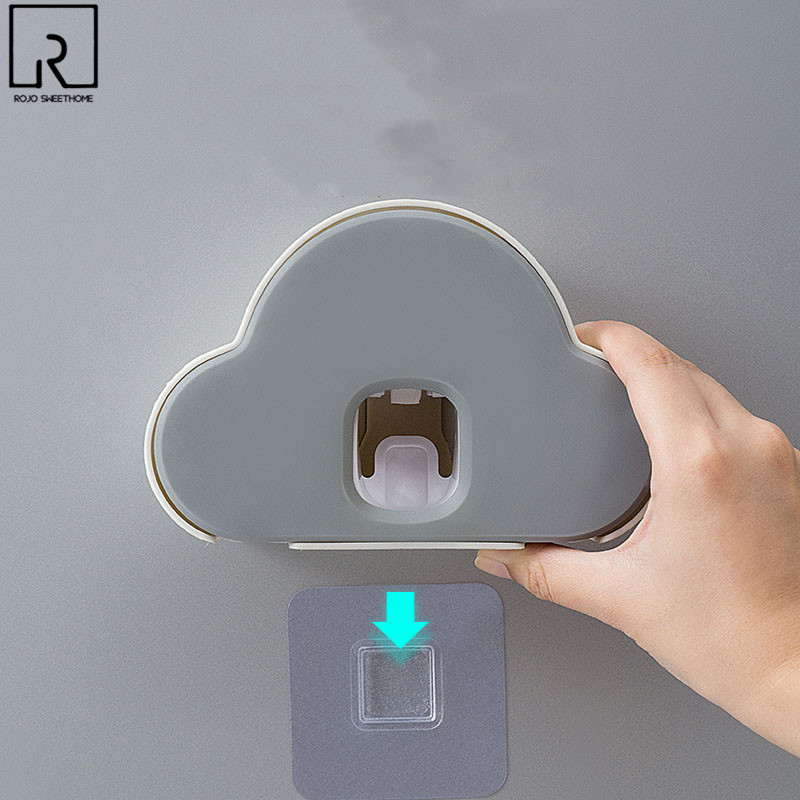 Cloud Shape Kids fogkrém-adagoló Automata műanyag kinyomó falra akasztó cső kinyomható fürdő koreai fogkrém tartó prés