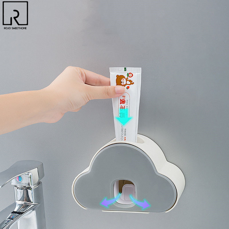 Cloud Shape Kids fogkrém-adagoló Automata műanyag kinyomó falra akasztó cső kinyomható fürdő koreai fogkrém tartó prés
