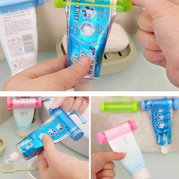 Многофункционална изстисквачка за паста за зъби Стенен дозатор за паста за зъби Аксесоари за баня Поставка за паста за зъби Органайзер