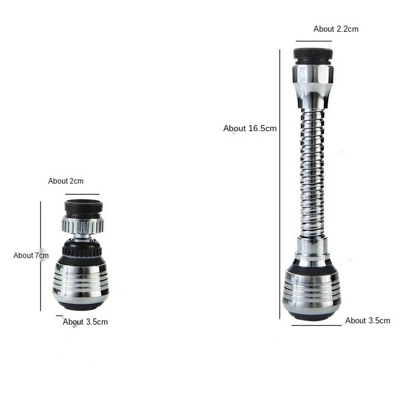 360 Rotate Pööratav köögisegisti pikendustoru vett säästev kraanipikendi adapteri otsik valamusegisti jaoks Vannitoa tarvikud