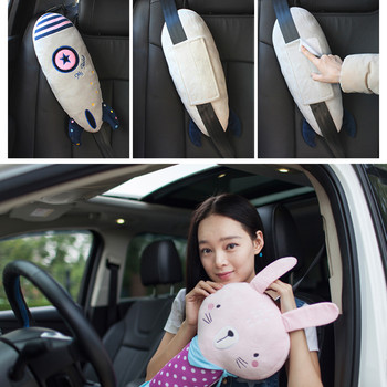 Χαριτωμένο μαξιλάρι με κάλυμμα ζώνης ασφαλείας αυτοκινήτου κινουμένων σχεδίων Μαλακό βελούδινο μαξιλαράκι ώμου ζώνης ασφαλείας αυτοκινήτου για παιδιά Παιδικά παιχνίδια στολίδια κούκλας κορίτσια γυναίκα