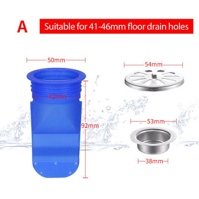 Silikoonist lõhnavastane roostevabast terasest äravoolukate põrand äravoolu südamik valamufilter deodorant köögividin kanalisatsioon vannitoatarvikud