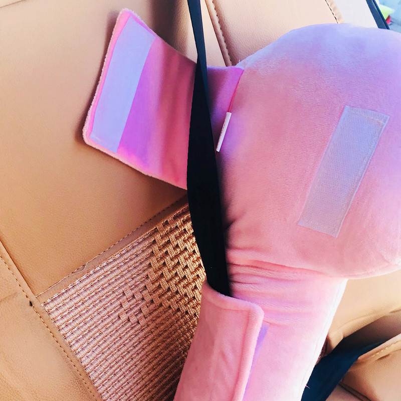 Mielas gyvūninis automobilio sėdynės diržo diržo užvalkalas lėlės žaislas, reguliuojamas pagalvės pagalvėlės pagalvėlės užvalkalas vaikams, vaikams Nemokamas Dropship