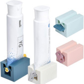 2P dantų pastos spaustukas, universalus riečiantis dantų pastos laikiklio stovas, taupo dantų pastą, kremų vamzdelių spaustuvai dozatoriaus volelis