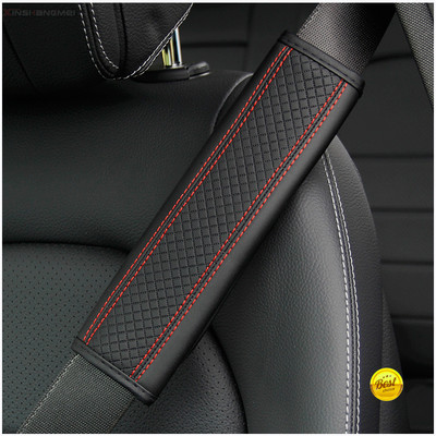 2 db Auto zubehör sitz gürtel PU Leder Sicherheit Gürtel Schulter Abdeckung Atmungsaktive Schutz Sitz Gürtel Polsterung Pad Auto