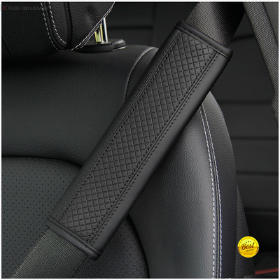 2 db Auto zubehör sitz gürtel PU Leder Sicherheit Gürtel Schulter Abdeckung Atmungsaktive Schutz Sitz Gürtel Polsterung Pad Auto