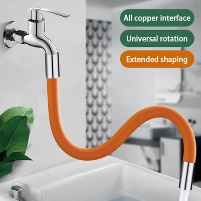 Περιστροφή 360° Faucet Extender Universal Connector Περιστρεφόμενη επέκταση Faucet Tube Extender Κεφαλή πιτσιλίσματος για αξεσουάρ μπάνιου