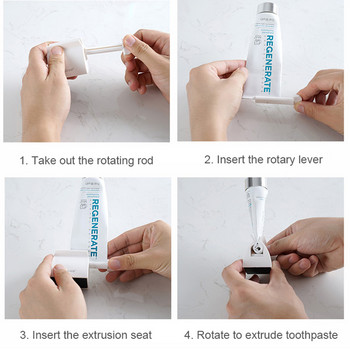 ONEUP Rolling Toothpaste Squeezer Tube Дозатор за изстисквачка за паста за зъби Лесен креативен държач за паста за зъби Комплекти аксесоари за баня