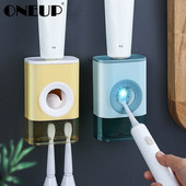 ONEUP Επιτοίχια βάση οδοντόβουρτσας Lazy Automatic Toothpaste Squeezer for Bathroom Organizer Αξεσουάρ οικιακού μπάνιου
