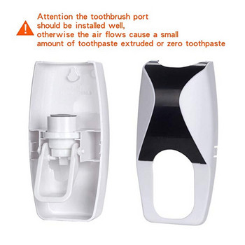 ONEUP Автоматичен комплект дозатори за паста за зъби 5 поставки за четки за зъби Стенен монтаж Консумативи за домашна баня Тоалетни принадлежности Аксесоари за баня