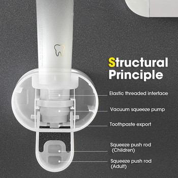 ONEUP Automatic Toothpaste Squeezer Tooth Paste Dispenser for Home Organizer Επιτοίχια αξεσουάρ μπάνιου