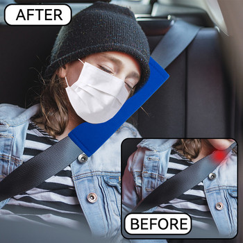 2 τμχ Μπλε Auto Παιδική Βαμβακερή Ζώνη Ασφαλείας για Αυτοκίνητα Προστασία ώμων Αυτοκινήτου Κάλυμμα Ζώνης Ασφαλείας Μαξιλάρι Ζώνης Ασφαλείας