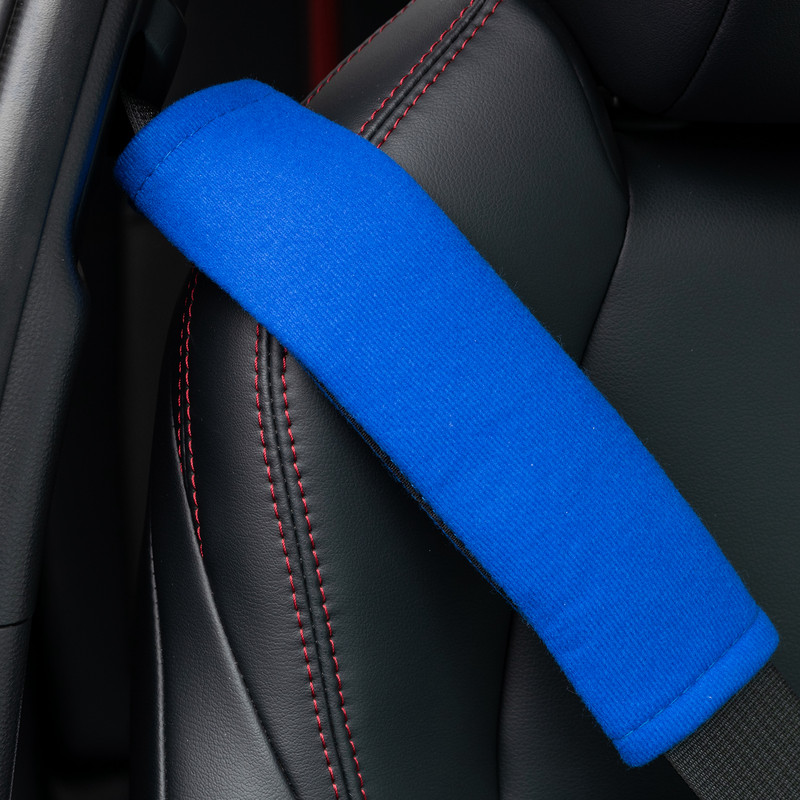2db Blue Auto Gyerek pamut biztonsági öv autókhoz Vállvédelem Autóformázó párna Biztonsági öv huzat Biztonsági övek párna
