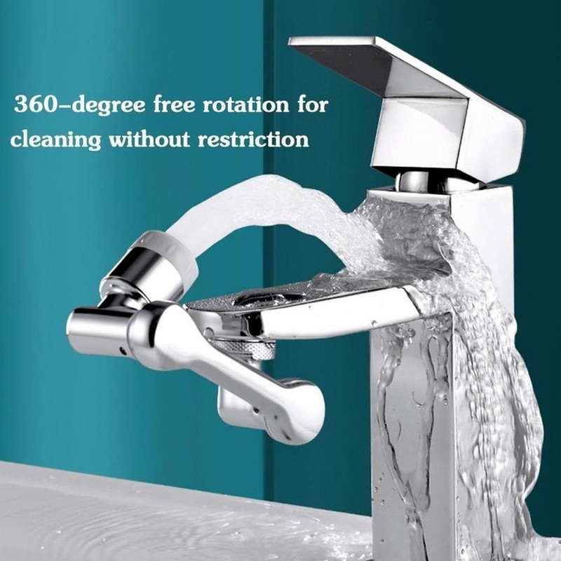 1080°-ban elforgatható csaptelep hosszabbító univerzális csaptelep levegőztető fröccsenésmentes zuhanyfej szűrő konyhai fürdőszoba mosdó robotkar