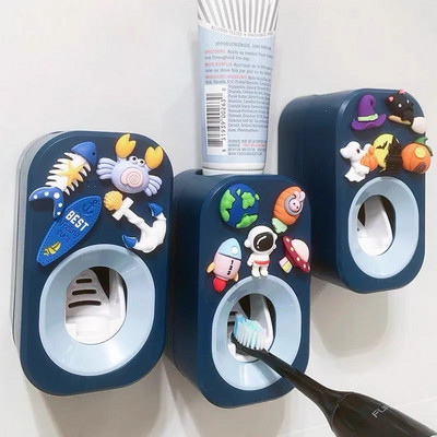 Cartoon Automatic Toothpaste Squeezing Artifact Ενήλικο παιδί Creative Lazy Toothpaste Squeezer Δωρεάν ράφι πάστας διάτρησης Μπάνιο