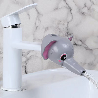 Prelungitor pentru robinet, pentru copii, spălarea mâinilor, curățenie, artefact universal pentru desene animate pentru bebeluși, extensie din silicon, rezistentă la stropire, chiuvetă de ghidare pentru robinet