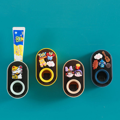 Automatic Toothpaste Squeezing Artifact Cartoon Cute Children`s Creative Aldult Lazy Toothpaste Squeezer Free Rack Punch Paste