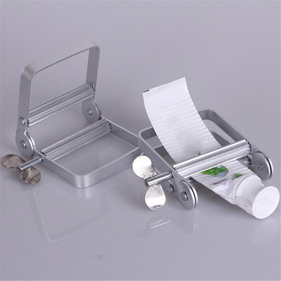 1 τεμ. Silver Lazy Toothpaste Dispenser Tube Squeezer Metal Squeezing Tools Hair Color Dye Cosmetic Paint Squeezer Tube Wringer