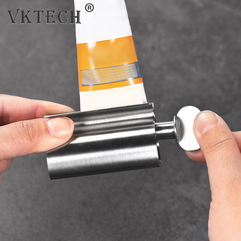 Cjedilo za pastu za zube na kotrljanje Višenamjenski dozator od nehrđajućeg čelika Preša Stalak za držač četkica za zube Kupaonski pribor