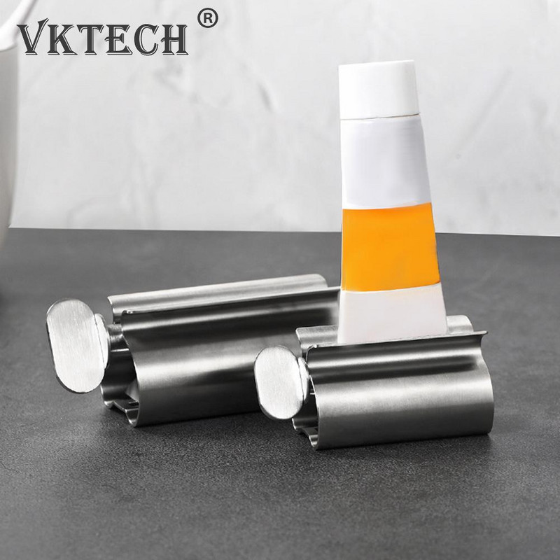 Cjedilo za pastu za zube na kotrljanje Višenamjenski dozator od nehrđajućeg čelika Preša Stalak za držač četkica za zube Kupaonski pribor