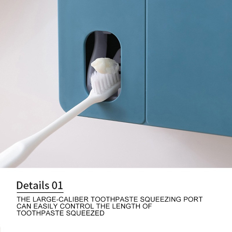 Automatski dozator paste za zube Zidni otporan na prašinu Cjedilo za pastu za zube Držač četkice za kućnu kupaonicu