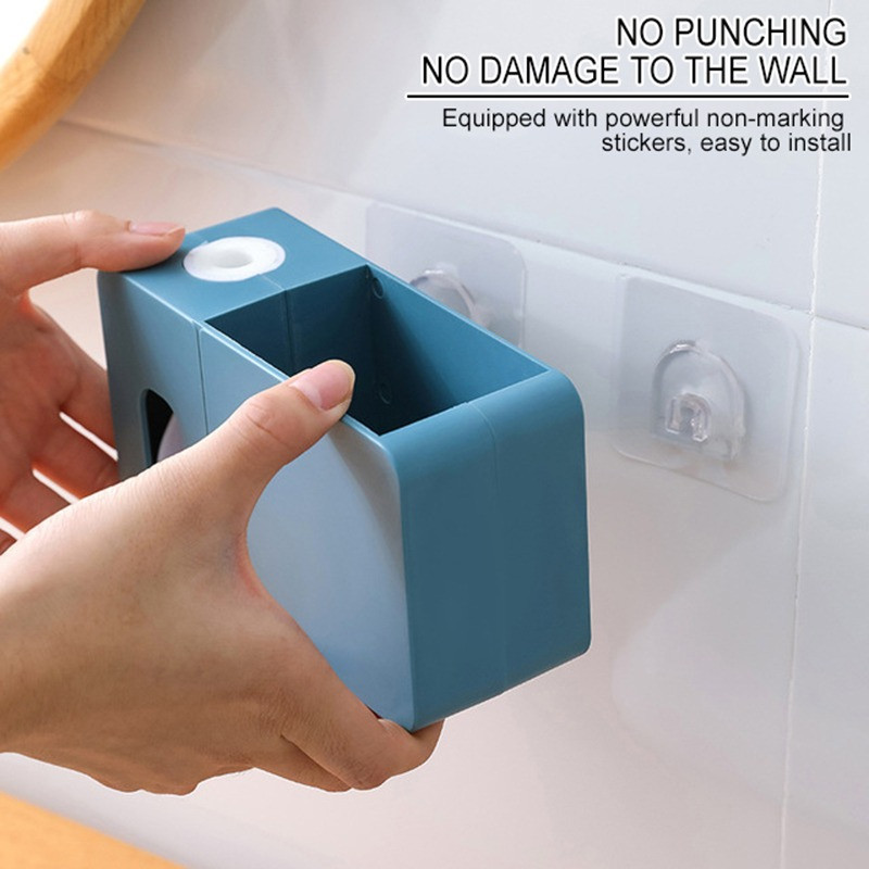 Automatski dozator paste za zube Zidni otporan na prašinu Cjedilo za pastu za zube Držač četkice za kućnu kupaonicu