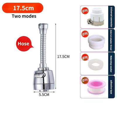 Beállító Csaphosszabbító adapter fúvókával fröccsenésmentes 360 fokban elforgatható csaptelep hosszabbító cső konyhai kiegészítőkhöz