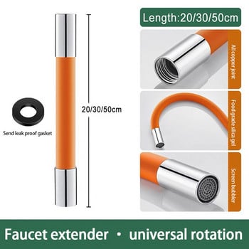 Удължител за кран Въртяща се на 360 дюза Кухненски миксер Кран Спестяващ вода Въртящ се аератор Гъвкава приставка Аксесоари за баня