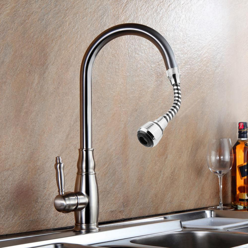 Prelungitoare pentru robinet din oțel inoxidabil Pulverizare pentru robinet pentru chiuvetă Baterie rotativă flexibilă de 360 de grade Baterie mică Aparate de bucătărie pentru casă