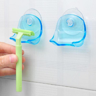 Ξυριστική θήκη οδοντόβουρτσας Βεντούζα βεντούζας τοίχου μπάνιου Γάντζος ξυραφάκι Μπάνιο Πλαστική Μπλε γκρι θήκη ξυριστικής μηχανής