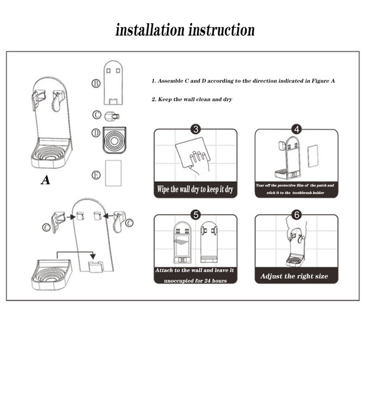 Punch Nemokama skutimosi skustuvo laikiklis Skutimosi skustuvas Dantų šepetėlis Laikymas Kabliukas Sieninė lentyna Vonios Skustuvo stovas Sieniniai Virtuvės priedai