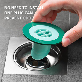 Цветна пластмасова магнитна капачка за подов дренаж Капак за дезодорант за кухненска канализация Подова тапа за мивка за баня, устойчива на миризма Капак, устойчив на насекоми