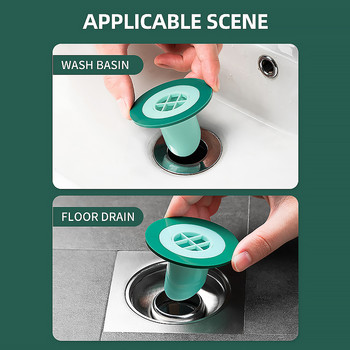 Цветна пластмасова магнитна капачка за подов дренаж Капак за дезодорант за кухненска канализация Подова тапа за мивка за баня, устойчива на миризма Капак, устойчив на насекоми